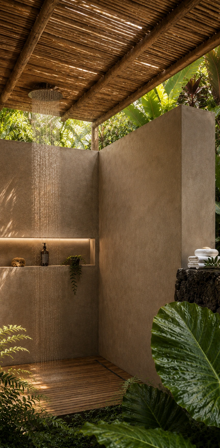 Espacio interior conectado con la vegetación de RAÍZ