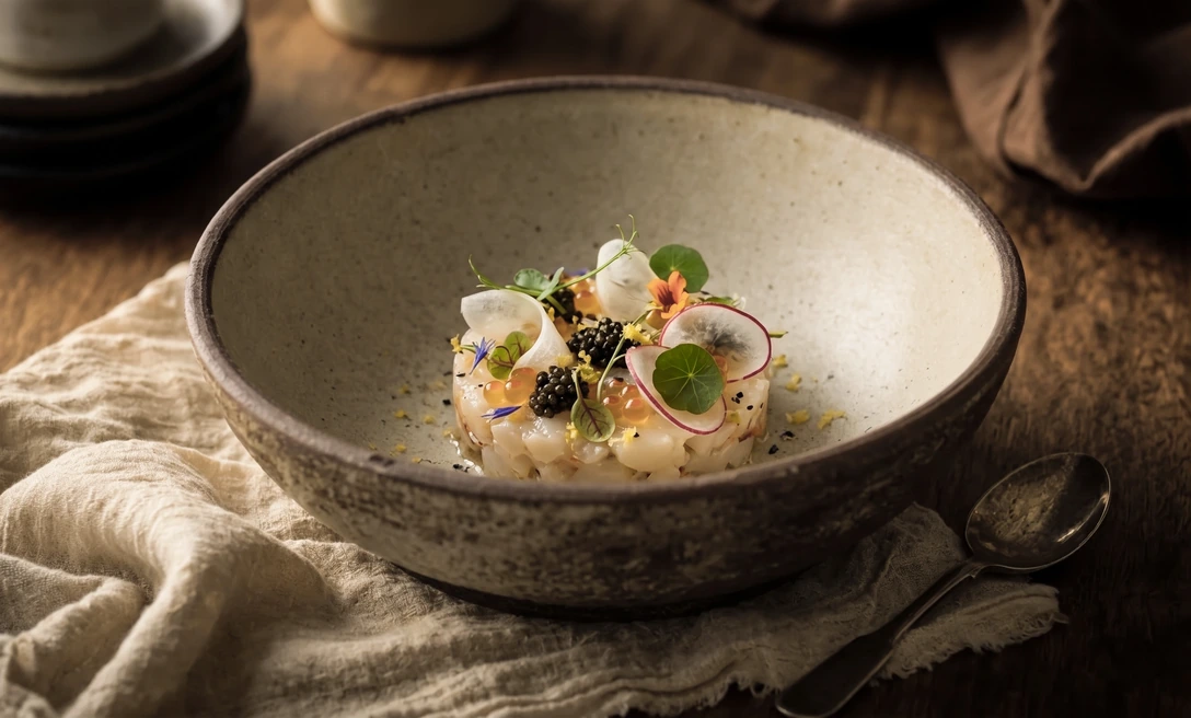 Plato creado para el concepto gastronómico Sagrado
