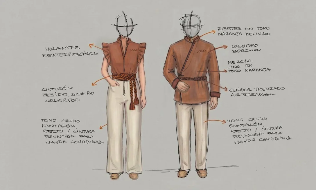 Bocetos de vestuario para STRATA